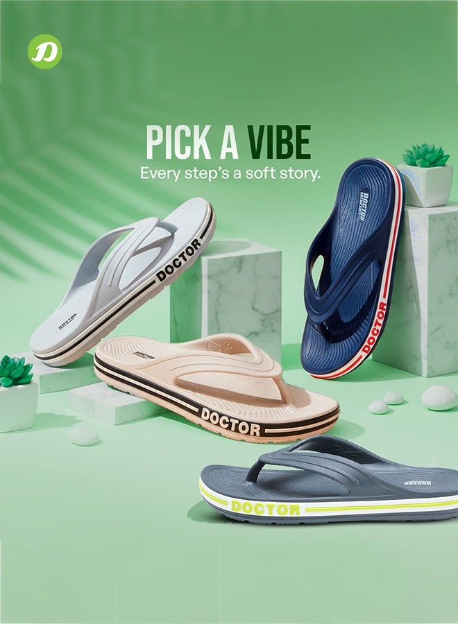 DOCTOR EXTRA SOFT شباشب دكتور إكسترا سوفت الرجالية الكلاسيكية والعصرية ذات النعل المريح بتقنية الضغط الإبري للبالغين | مريحة وخفيفة الوزن | أنيقة ومضادة للانزلاق | شباشب يومية مقاومة للماء للرجال/الأولاد D-553 - Image 5